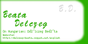 beata delczeg business card